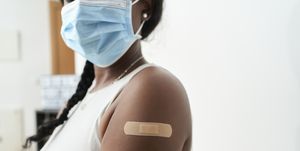 woman after vaccine