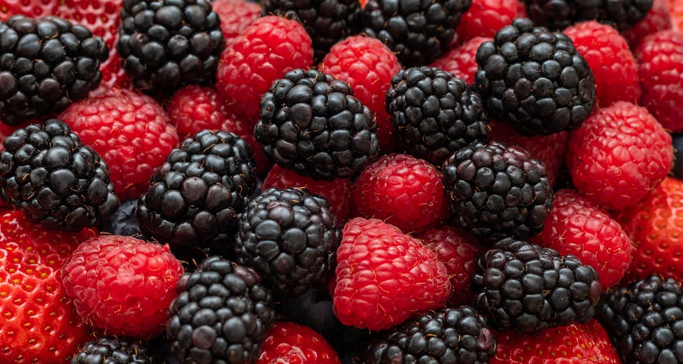 blackberries and raspberries