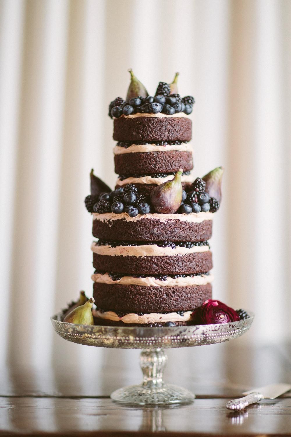 fall chocolate wedding cakes