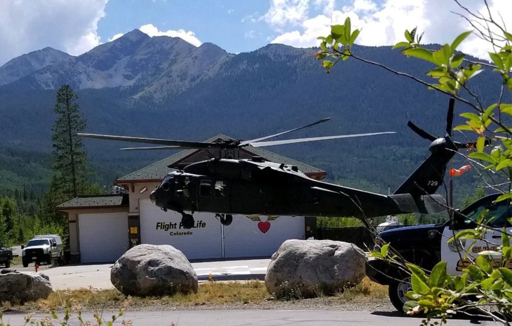 Trail runner falls - Evacuated by Blackhawk Helicopter
