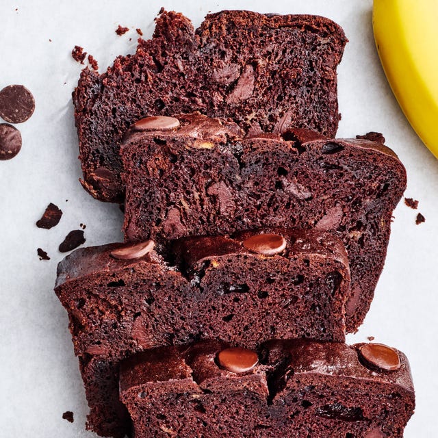Blackout Banana Bread chocolate banana bread with chocolate chips