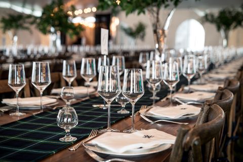 Restaurant, Rehearsal dinner, Champagne stemware, Table, Banquet, Stemware, Wedding banquet, Wine glass, Function hall, Event, 