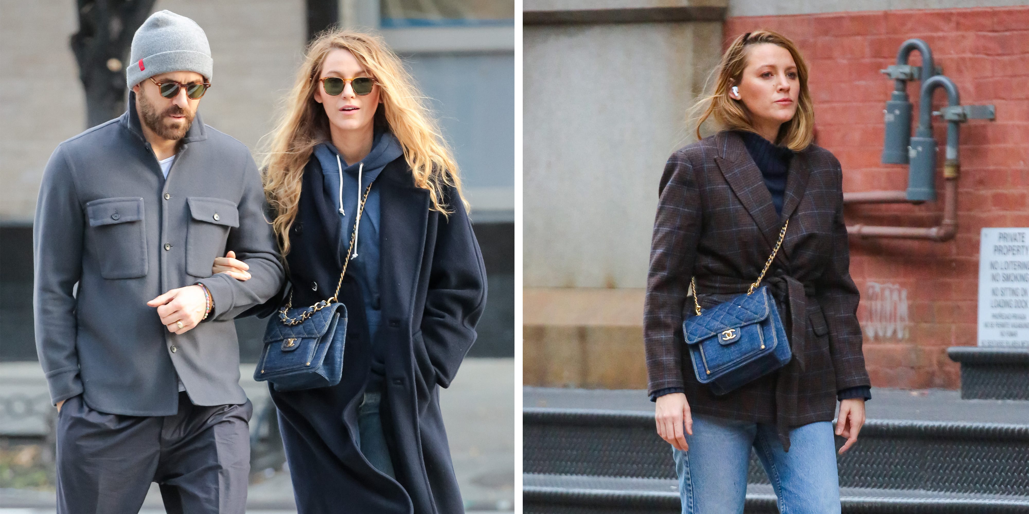 Blake Lively Can't Stop Wearing This Rare Blue Denim Chanel Bag