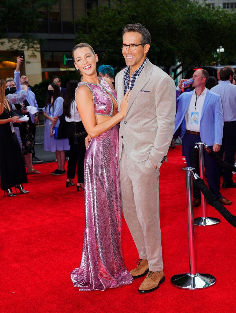 Blake Lively Wears Formfitting Purple Dress: Photo