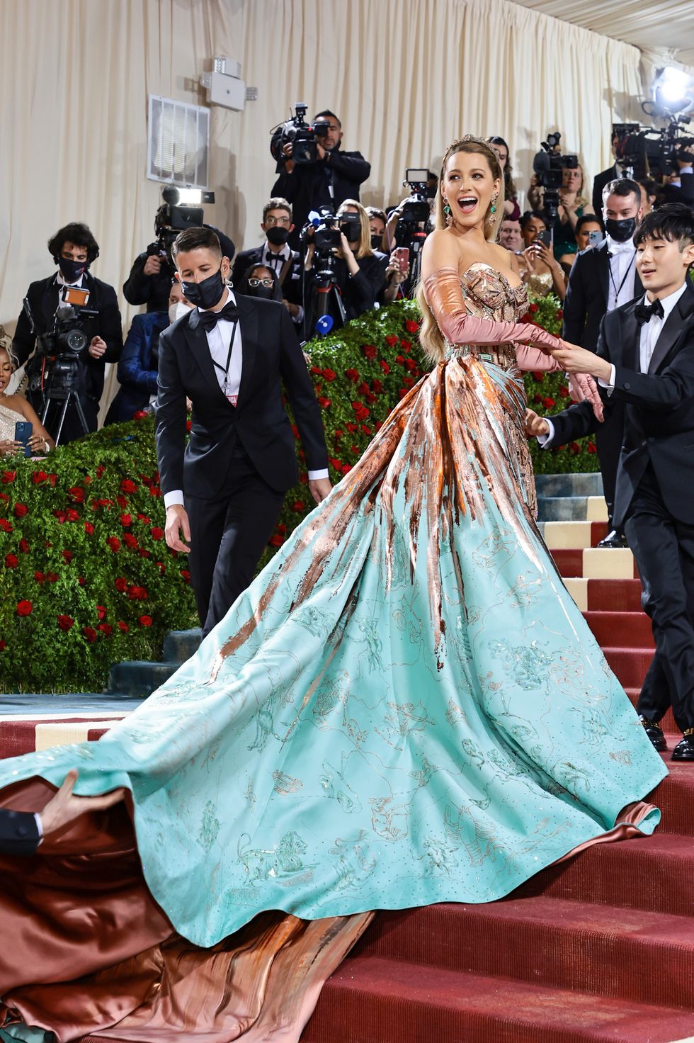 Blake Lively transforms at the Met Gala in architecture-inspired Versace  gown