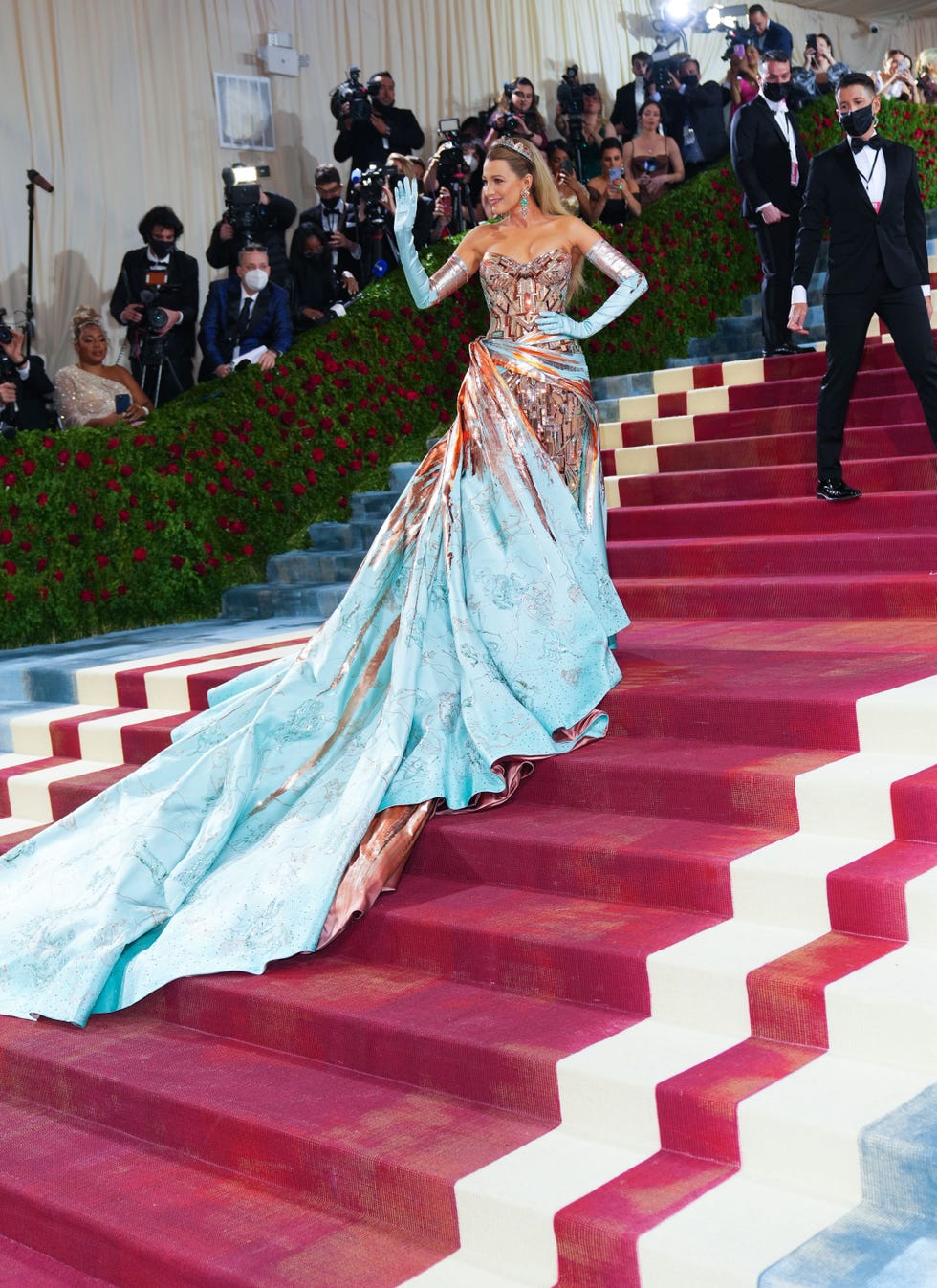 Blake Lively Wears Red Corset Mini Dress to Met Gala 2022 After Party