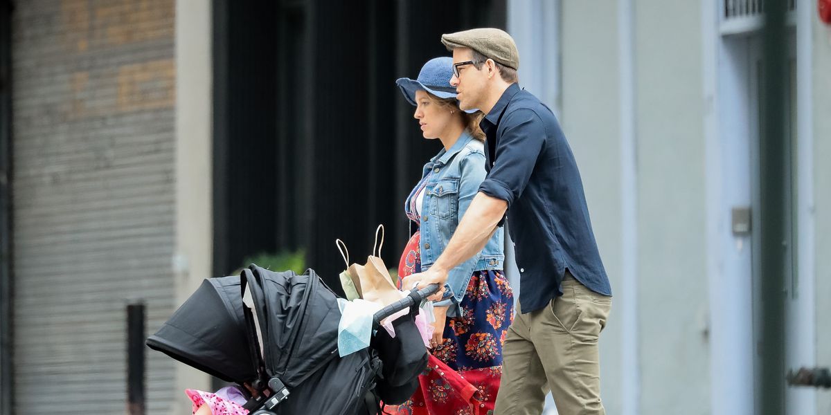 Blake Lively Shows Baby Bump On Family Walk With Ryan Reynolds