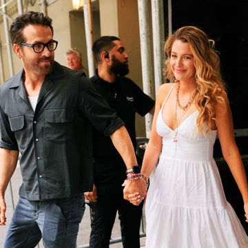 new york, new york june 11 ryan reynolds and blake lively depart the beacon hotel on june 11, 2022 in new york city photo by gothamgc images