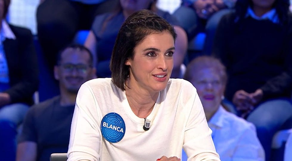 la actriz en el plato del concurso de antena 3