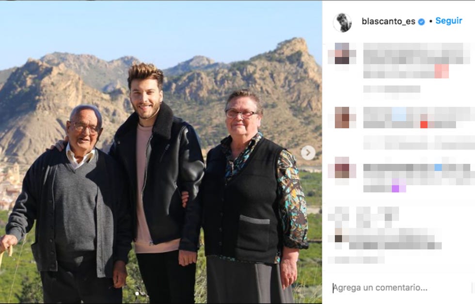 blas cantó, roto de dolor por la muerte de su abuela, le escribe un mensaje desgarrador en sus redes sociales y le hace una promesa