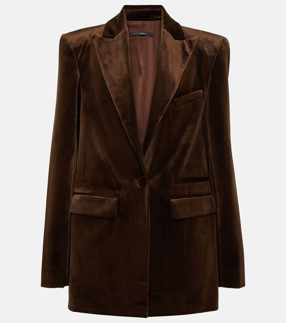 a brown jacket with a black zipper