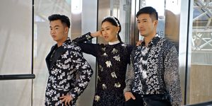 l r kane lim, jaime xie and kevin kreider in episode 8 “will you marry me” of bling empire season 1 c courtesy of netflix © 2021