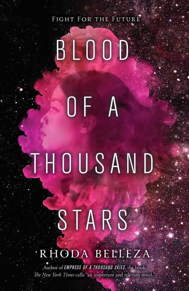 Text, Font, Pink, Poster, Book cover, Graphic design, Sky, Photo caption, Nebula, Space, 