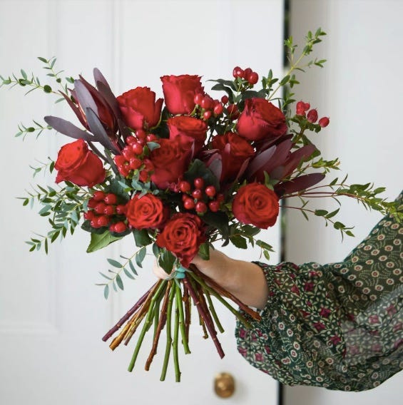 Bloom & Wild Christmas bouquet