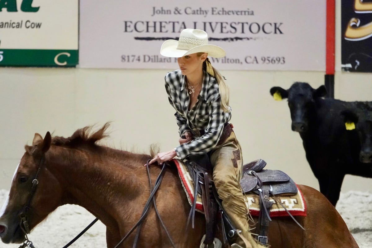Bella Hadid Is a True Cowgirl in Fringe Chaps and Flannel at a Vegas Horse Show