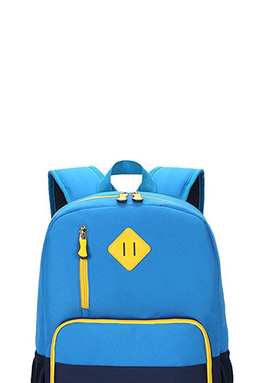blue and yellow backpack