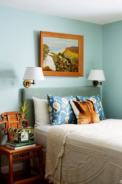 mint green blue bedroom