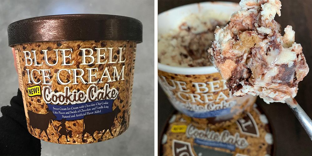 Blue Bells New Cookie Cake Ice Cream Is In Stores Now For A 2 In 1 Dessert 