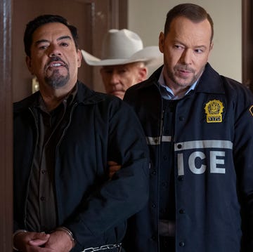 donnie wahlberg in blue bloods “close to home” – danny partners with texas ranger waylon gates lyle lovett again to deliver an infamous drug cartel boss to arraignment, but the mission becomes complicated when the criminal threatens to harm the reagans also, erin is thrust into the spotlight when she takes on a highly contentious assault case involving a beloved basketball star eddie forms an unlikely alliance to solve a cold murder case and frank and jamie clash when frank denies a request for jamie to go undercover, on blue bloods, friday, march 10 1000 1100 pm, etpt on the cbs television network pictured carlós gomez as diego "el granjero” rodriguez, lyle lovett as mayor waylon gates, and donnie wahlberg as danny reagan photo john paul filocbs ©2023 cbs broadcasting, inc all rights reserved