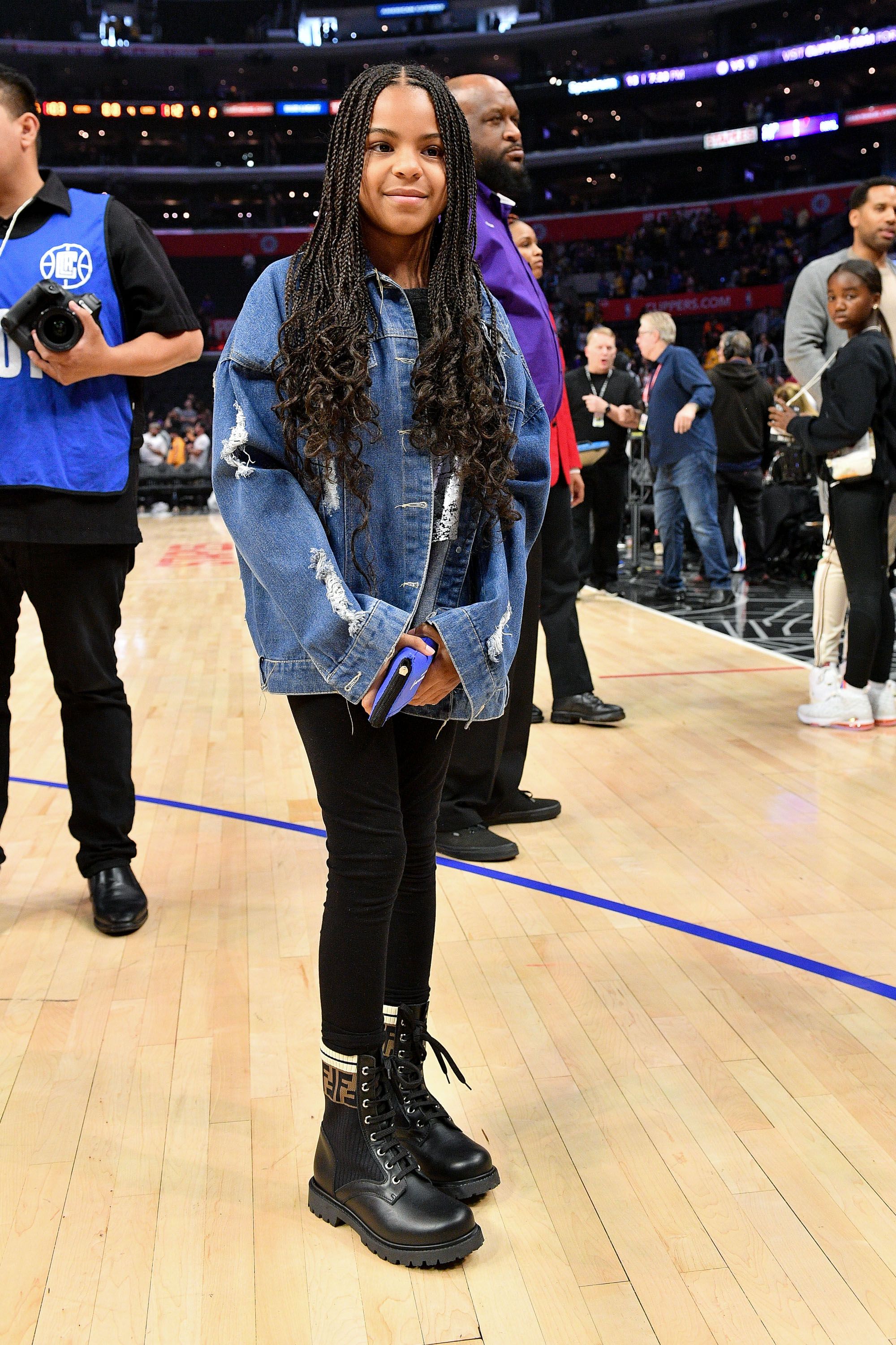 Blue Ivy Attends Lakers vs. Clippers Game with Father Jay-Z