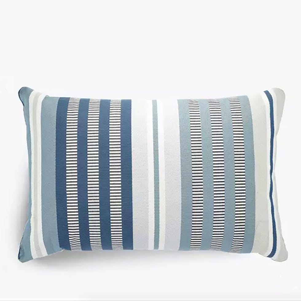 john lewis ottoman stripe cushion in blue