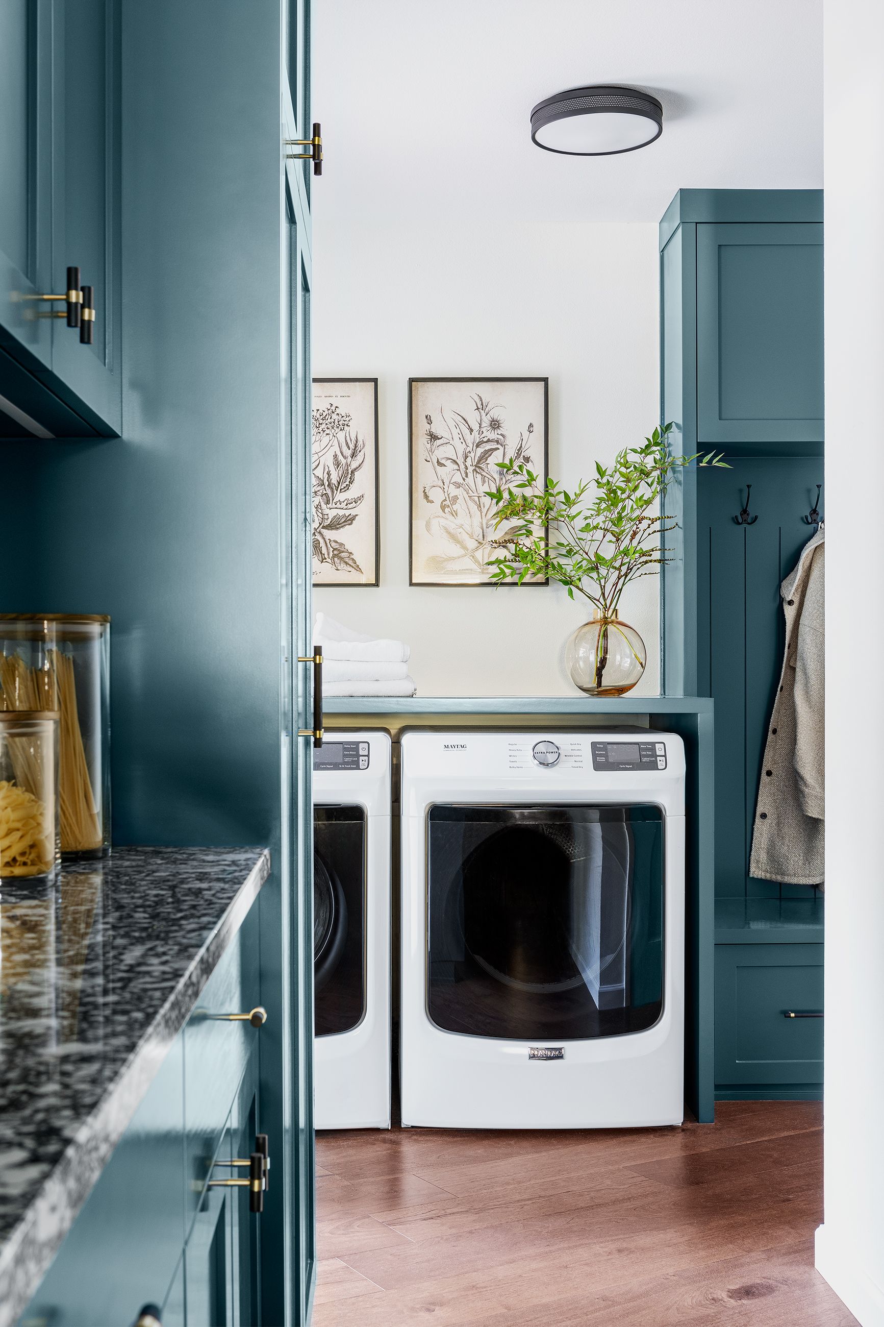 Build A Sturdy Shelf To Stack Your Dryer Maximize Your Space Today   Blue Laundry Room 2 1673364215 