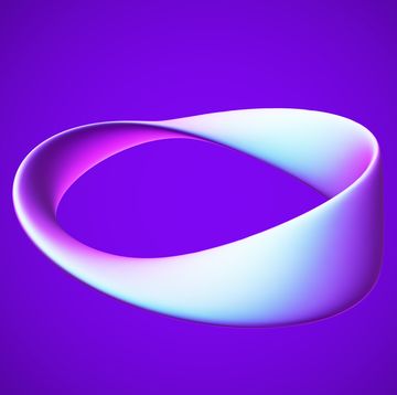 3d blue moebius strip isolated on white background concept of eternity, endless and limitless income