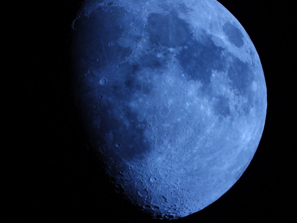 blue moon at night