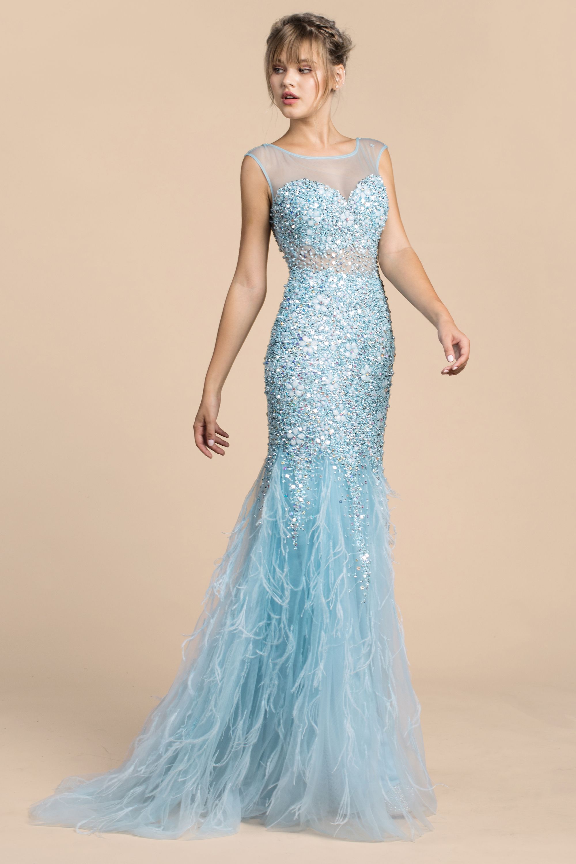 Aqua blue hotsell prom dresses 2018