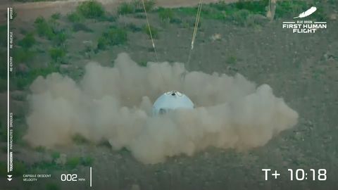 blue origin's manned launch of new shepard rocket