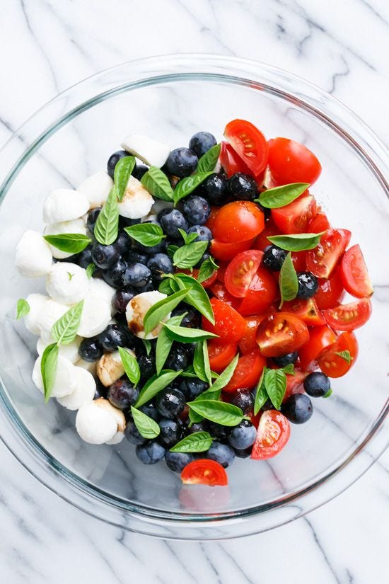 blueberry caprese fourth july appetizers