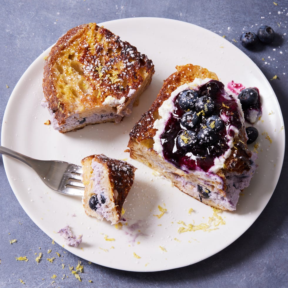 blueberry lemon ricotta stuffed french toast