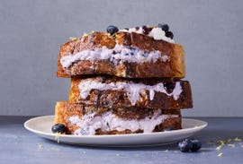blueberry lemon ricotta stuffed french toast