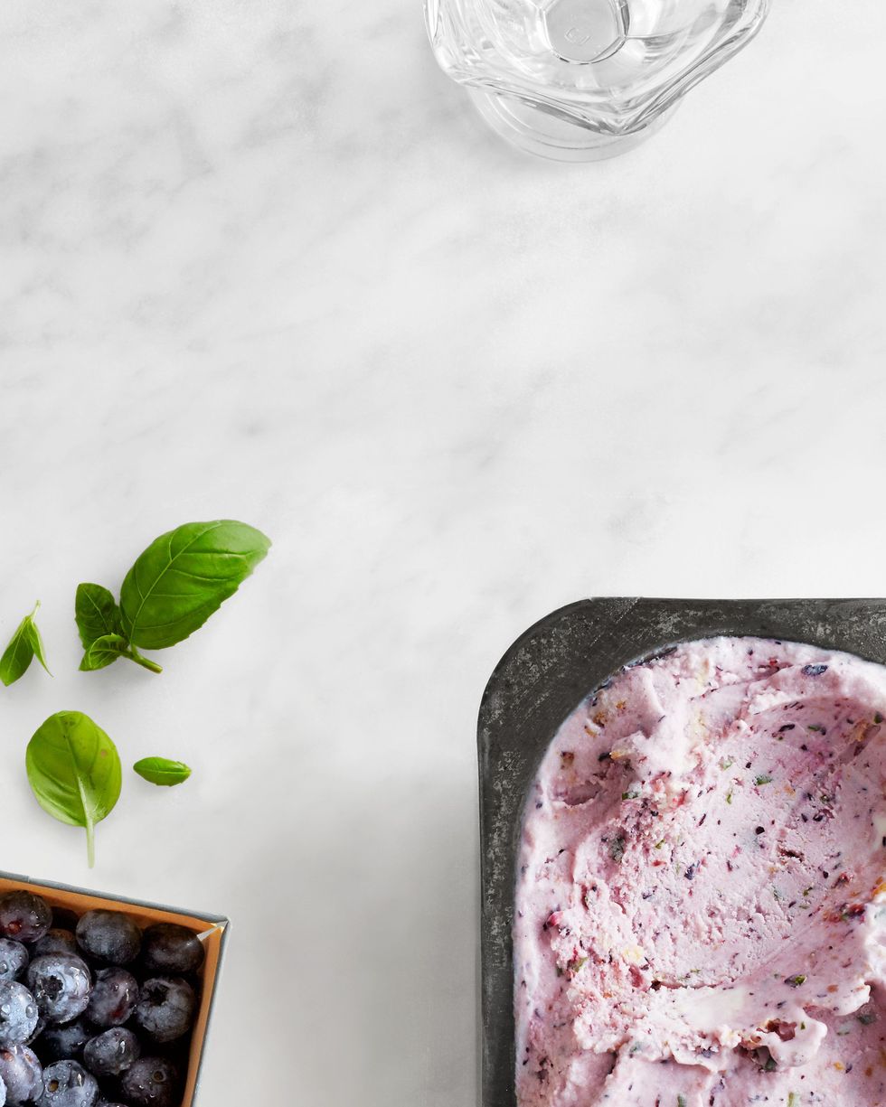 blueberry basil frozen yogurt