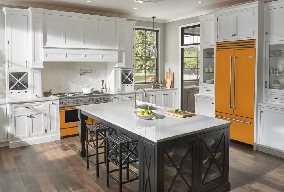 Colored Kitchen Appliances - Harrell Design + Build