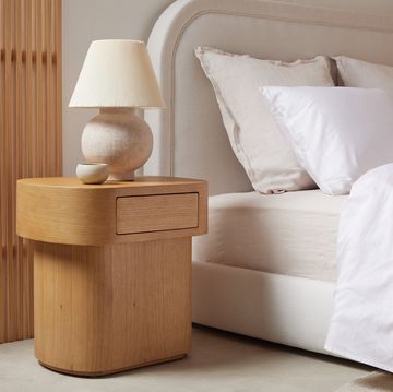 bluff oval nightstand with drawer