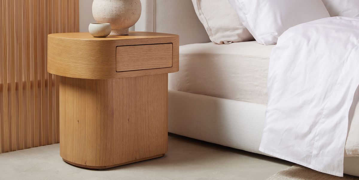 bluff oval nightstand with drawer