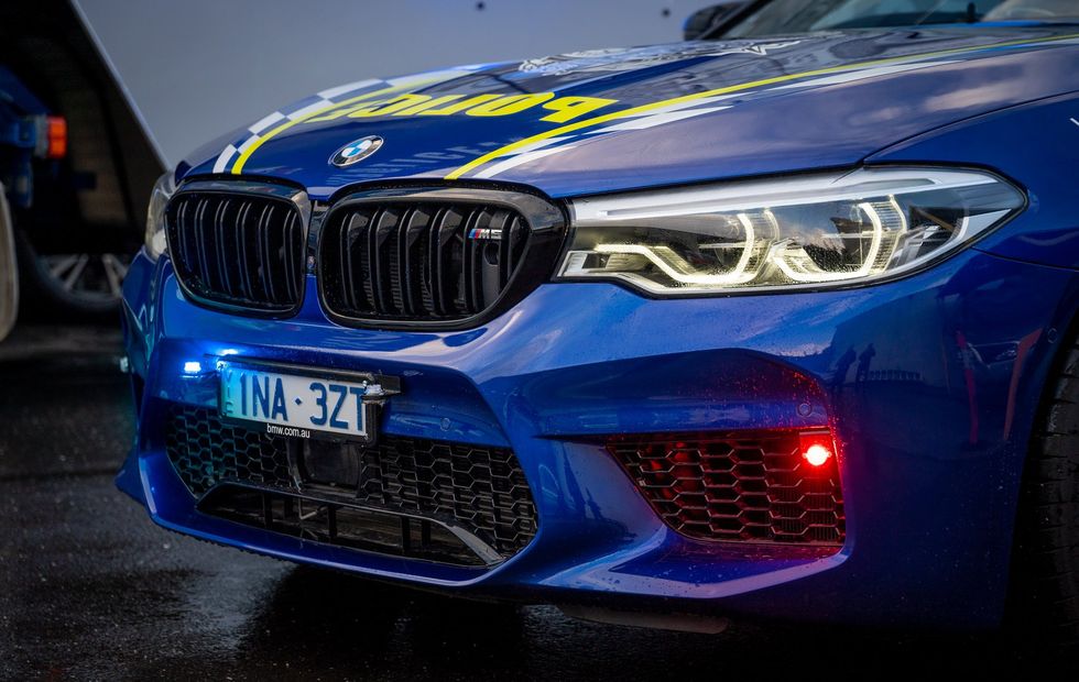 BMW M5 Competition Victoria Police Australia frontal