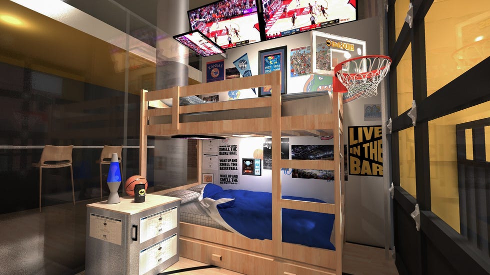 Furniture, Room, Interior design, Building, Bed, Bunk bed, Architecture, Loft, House, Cabinetry, 