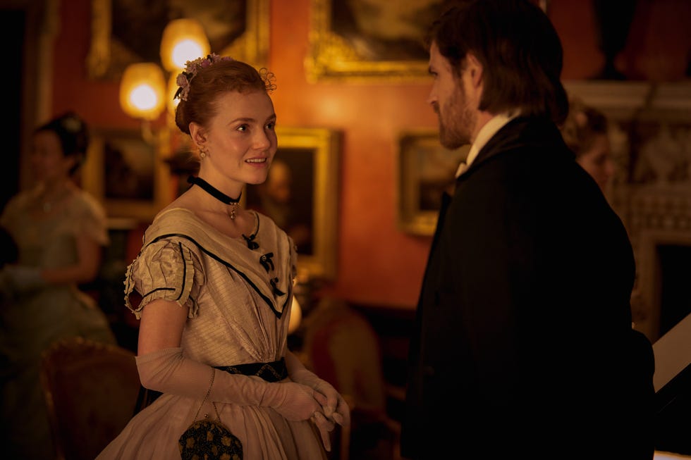 l r: clara trenchard played by harriet slater and frederick trenchard played by benjamin wainwright