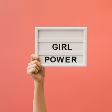 board with girl power lettering