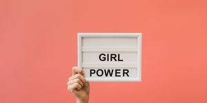 board with girl power lettering