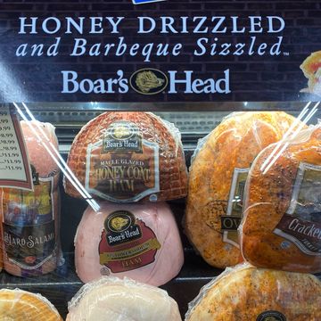 boars head deli meats display in grocery store, queens, new york