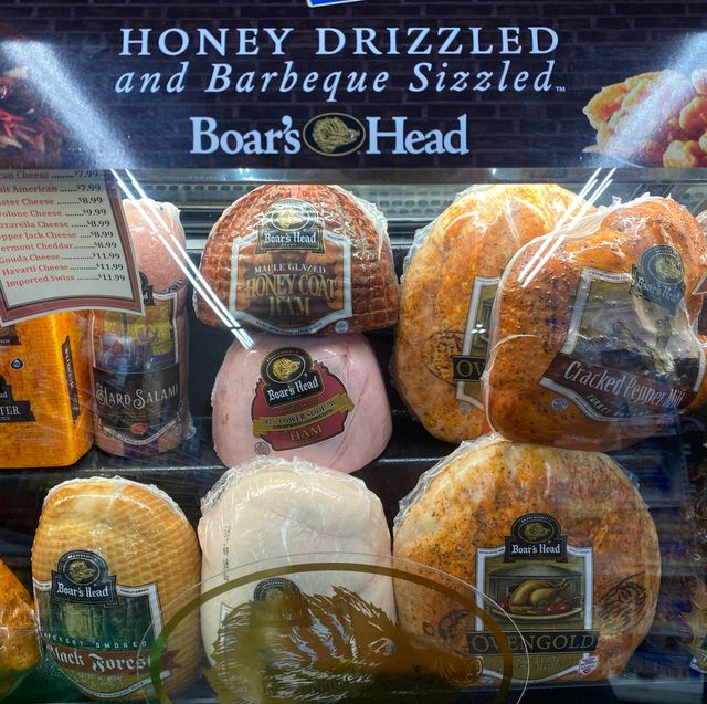 boars head deli meats display in grocery store, queens, new york