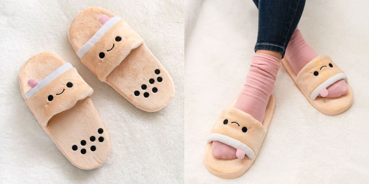 These Slippers Look Just Like A Cup Of Bubble Tea