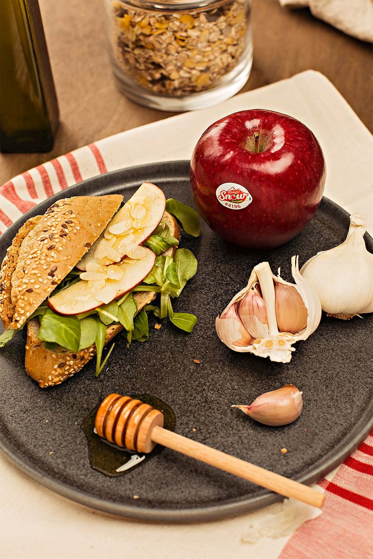 bocadillo de manzana ácida