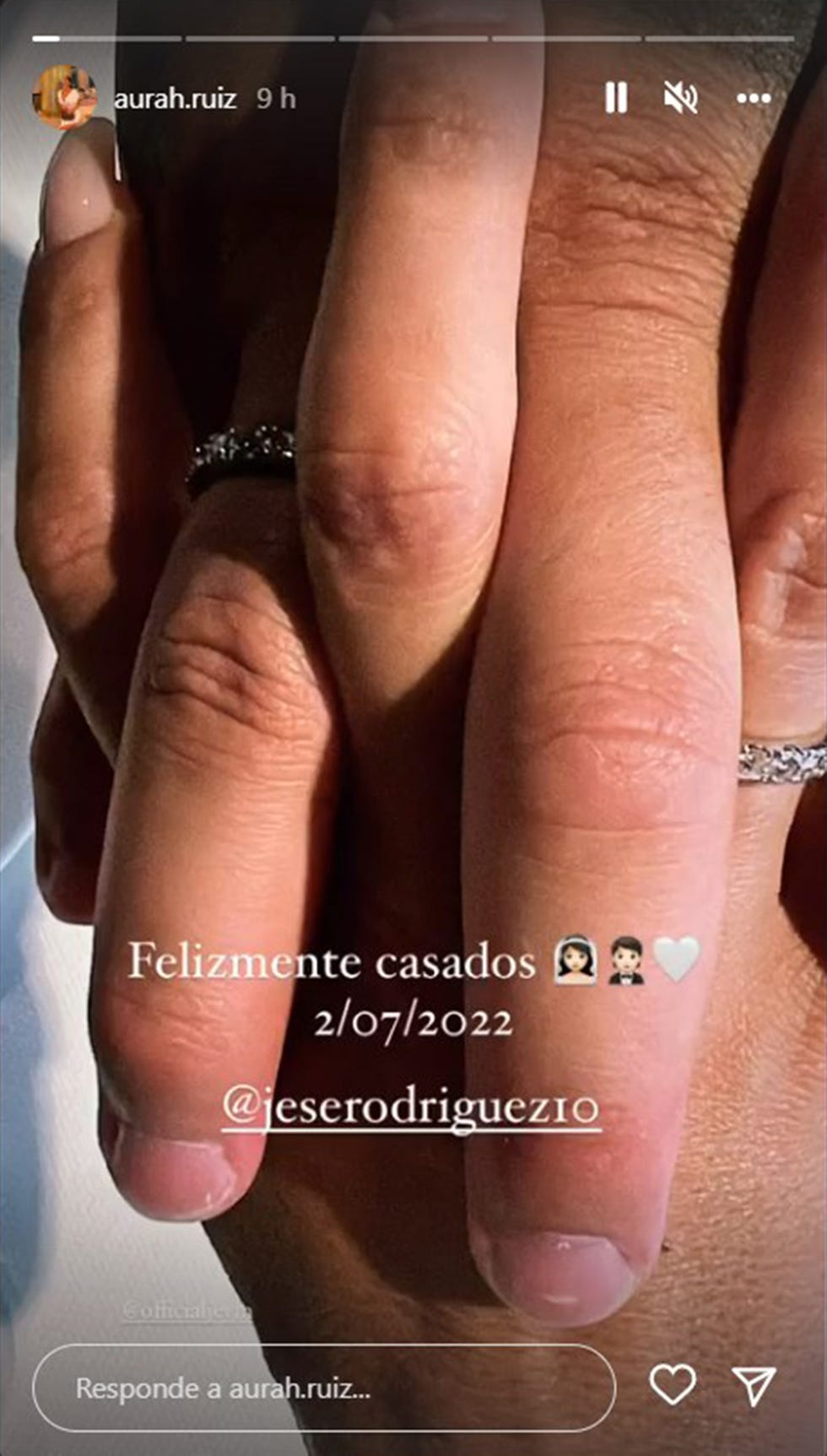 los anillos de boda de aurah ruiz y jesé rodríguez