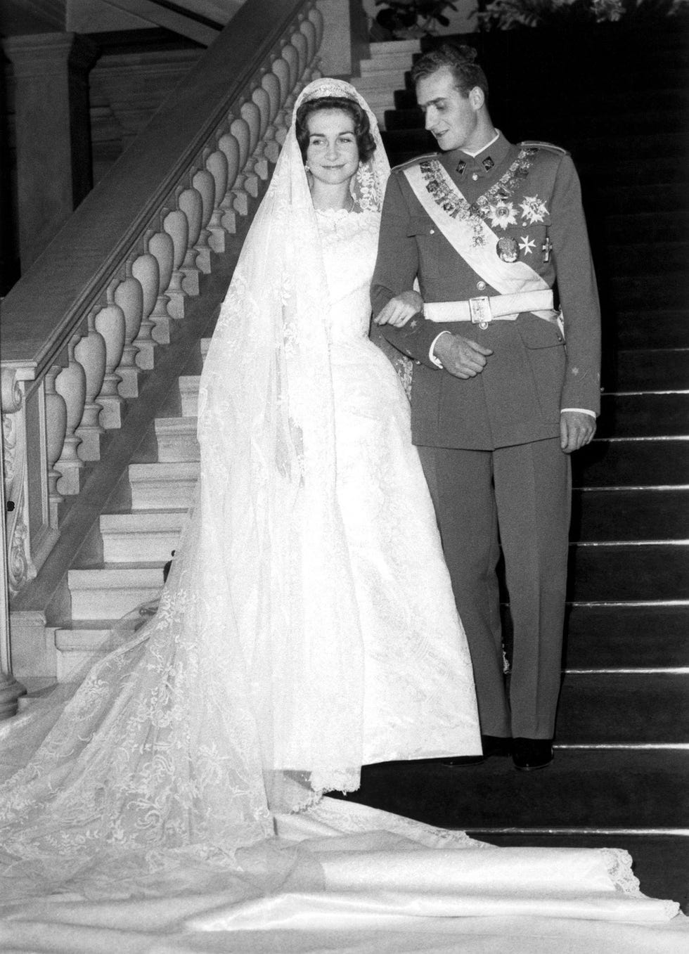 juan carlos y sofia el dia de su boda en atenas