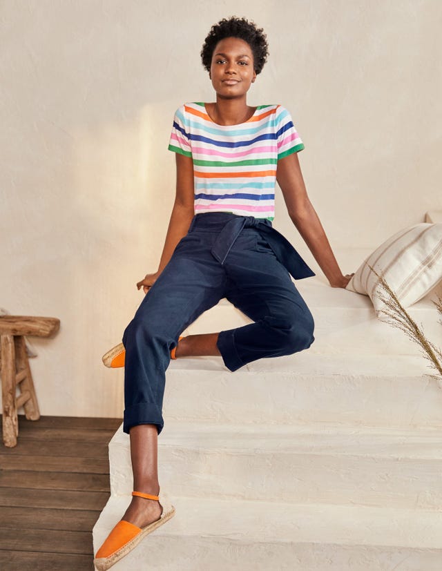 boden rainbow breton top