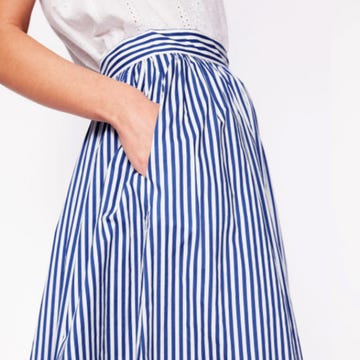 Striped poplin skirt striped poplin skirt